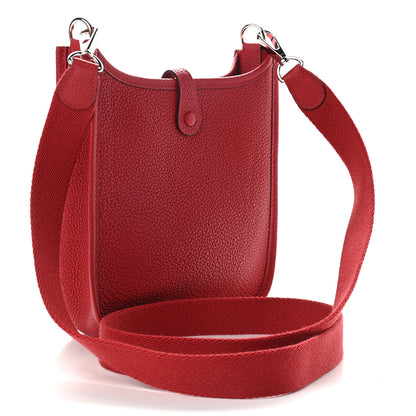 Hermes Taurillon Clemence Evelyne TPM Rouge Piment 3 of 9