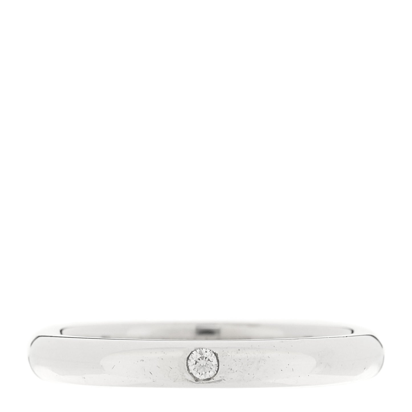 Sterling Silver Diamond Elsa Peretti Band Ring 54 7