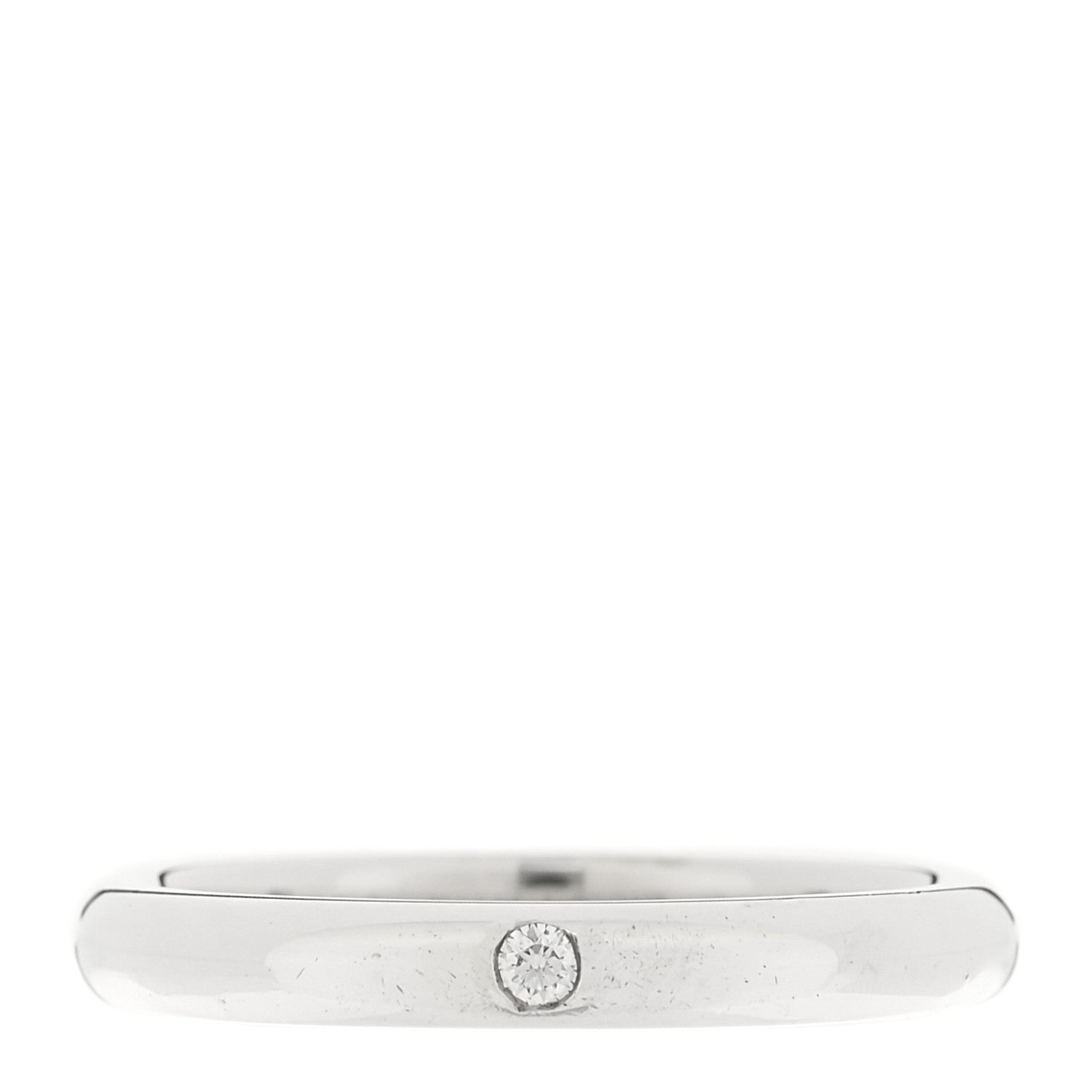 Tiffany Sterling Silver Diamond Elsa Peretti Band Ring 54 7 1 of 4