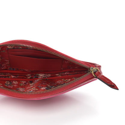 Gucci Patent Rubber Game Patch Logo Wrist Bag Hibiscus Red 5 of 9