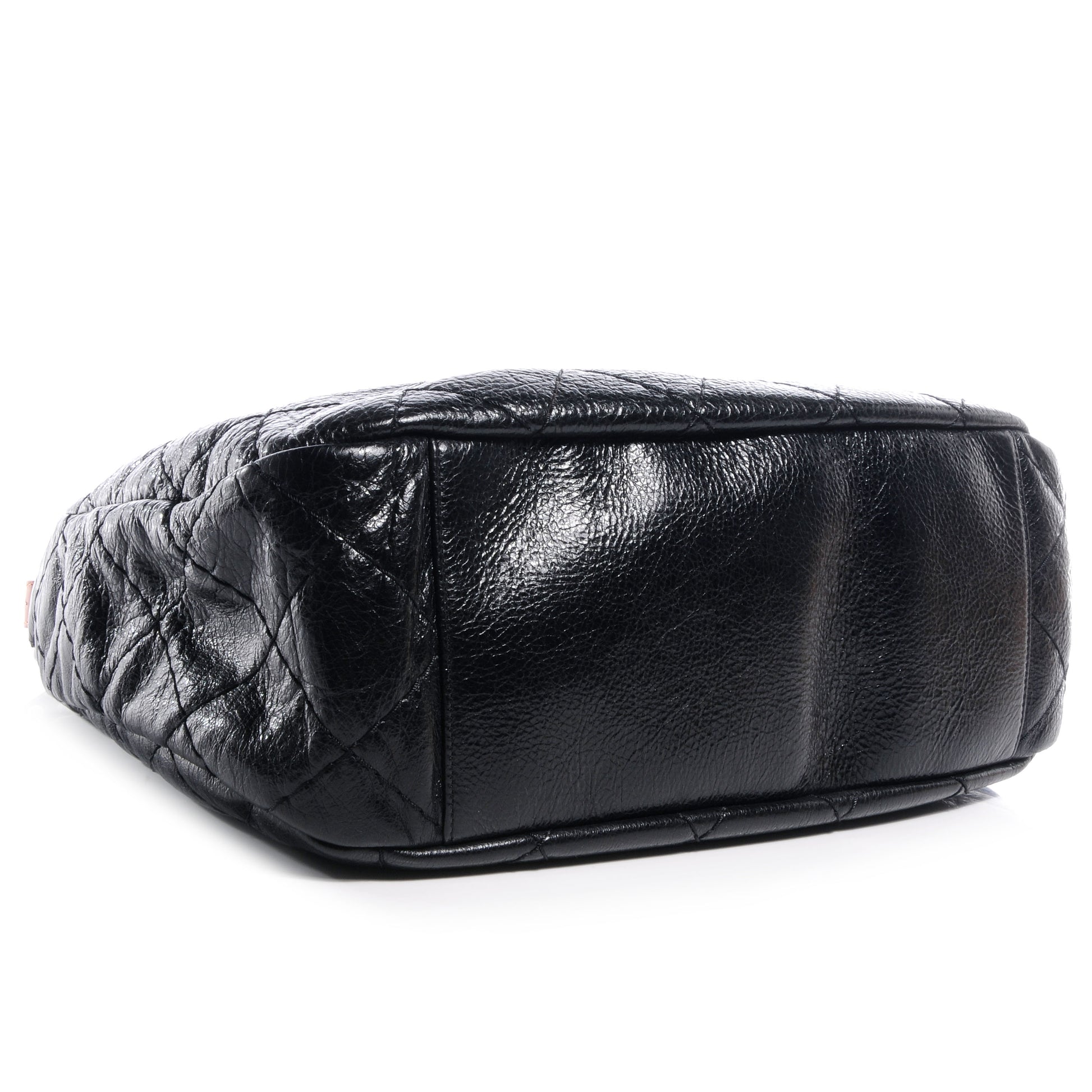 Chanel Glazed Calfskin On The Road Hobo Black 4 of 8