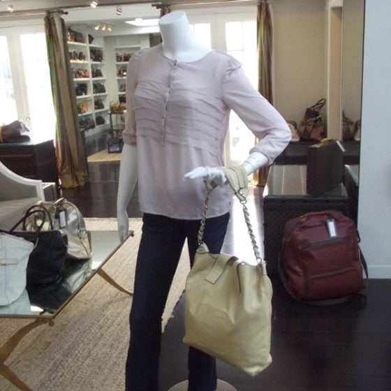 Chanel Lambskin N/S Edgy Tote Beige 2 of 14