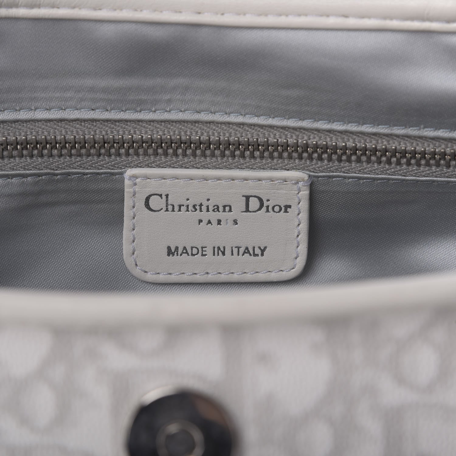 Christian Dior Monogram Romantique Trotter Flap Bag Grey 8 of 9