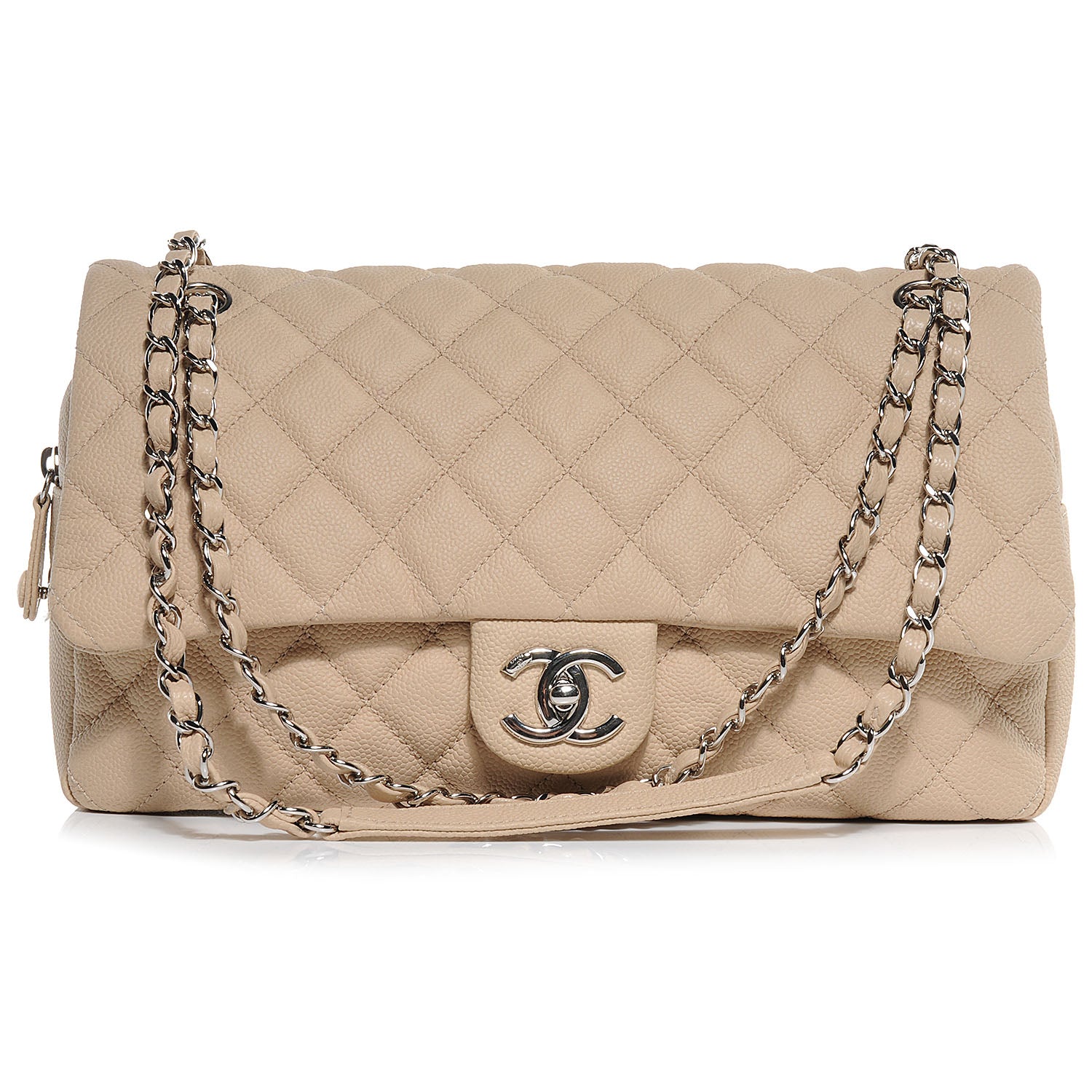 Chanel Caviar Jumbo Easy Flap Beige 1 of 7