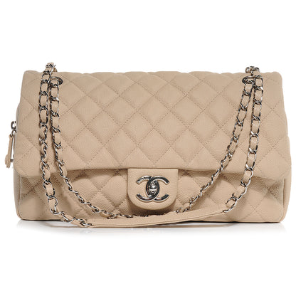 Chanel Caviar Jumbo Easy Flap Beige 1 of 7