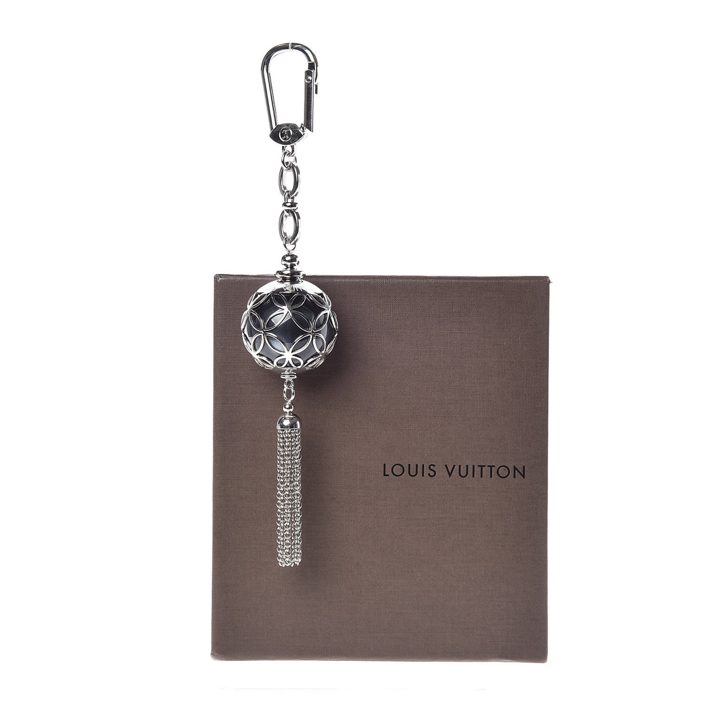 Ice Ball Key Holder Charm Silver