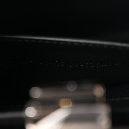 Fendi Vitello Seta Shiny Nappa Logo Embossed Laces Small Peekaboo I SEE U Satchel Black 7 of 10