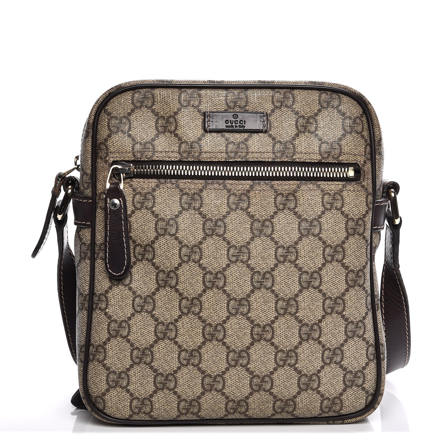 Gucci GG Plus Monogram Messenger Bag Dark Brown 1 of 10