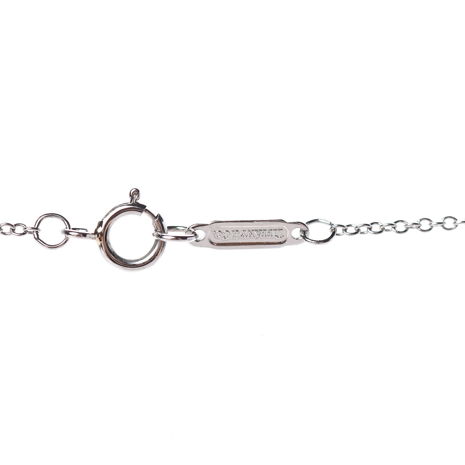 Tiffany Platinum Diamond Horseshoe Pendant Necklace 5 of 7