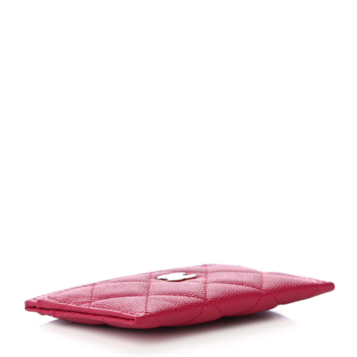 Chanel Caviar Quilted Card Holder Dark Pink 4 of 12