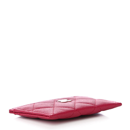 Chanel Caviar Quilted Card Holder Dark Pink 4 of 12