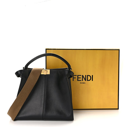 Fendi Vitello Seta Century Medium Peekaboo X-Lite Black Fragola 16 of 16