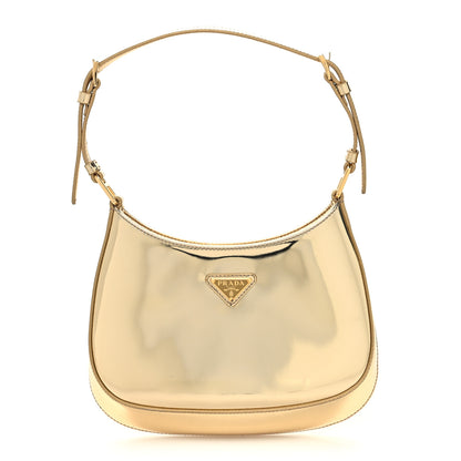 Prada Spazzolato Cleo Adjustable Strap Shoulder Bag Platino 1 of 9