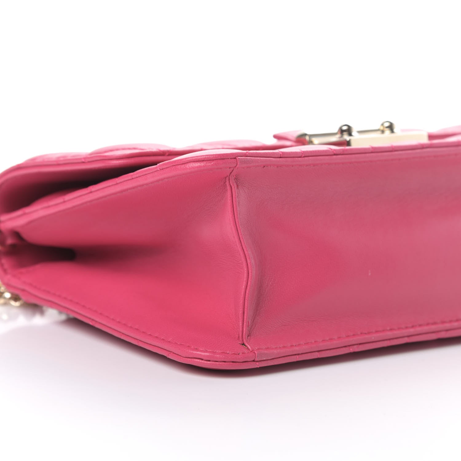 Christian Dior Lambskin Cannage Miss Dior Promenade Pouch Fuchsia 10 of 12
