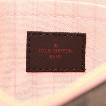 Louis Vuitton Damier Ebene Neverfull MM GM Pochette Rose Ballerine 6 of 6