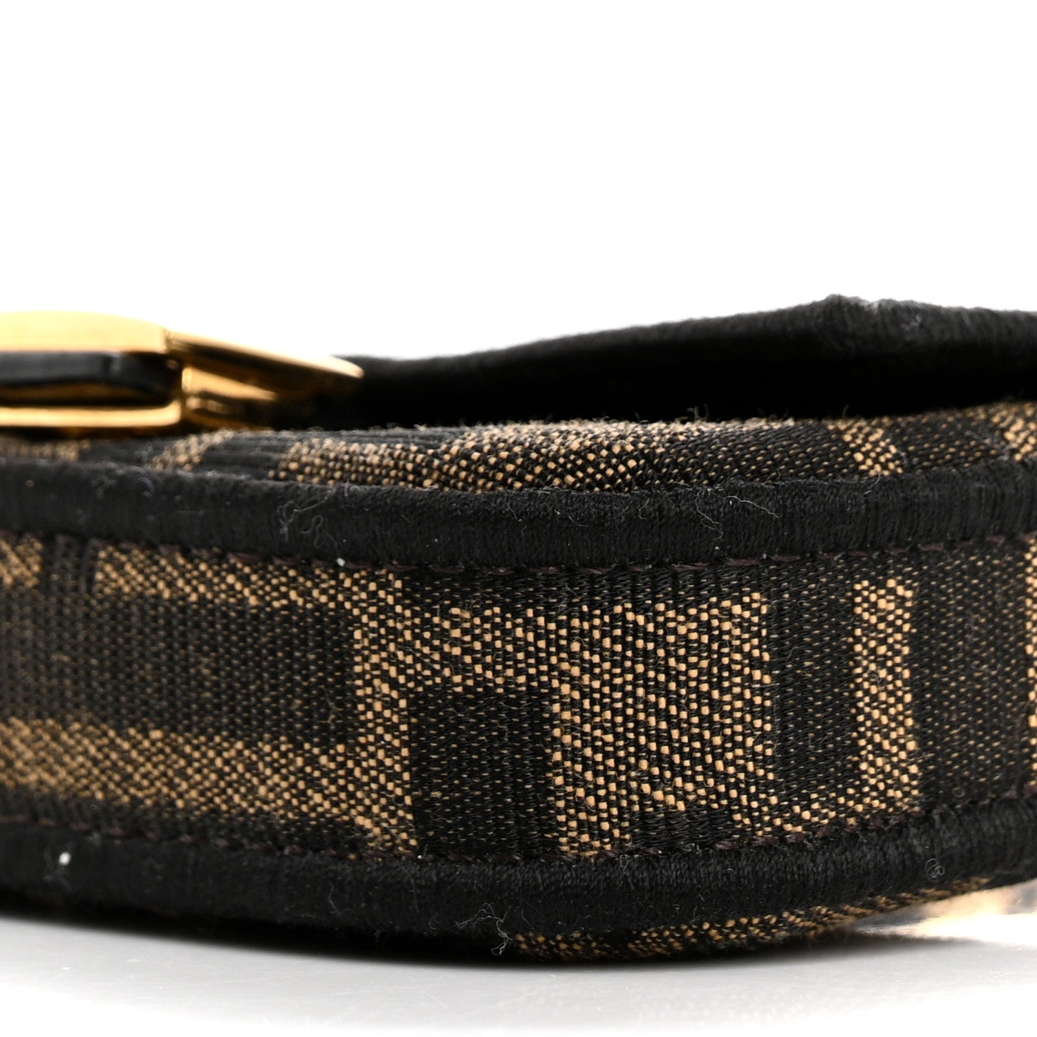 Fendi Fabric Jacquard FF 1974 Nano Baguette Charm Tobacco Moro Black 10 of 14