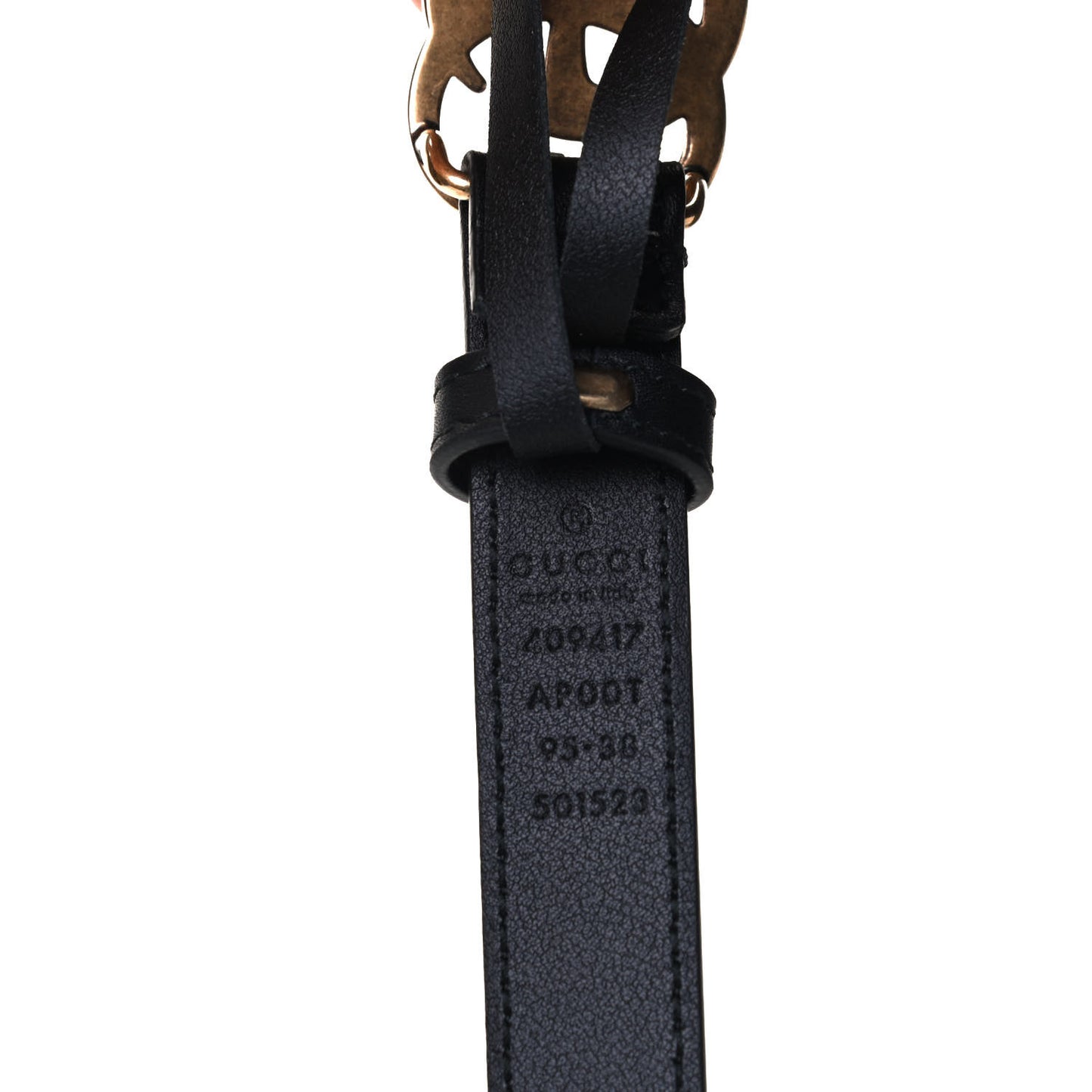 Calfskin Double G 20mm Belt 95 38 Black