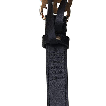 Gucci Calfskin Double G 20mm Belt 95 38 Black 3 of 3