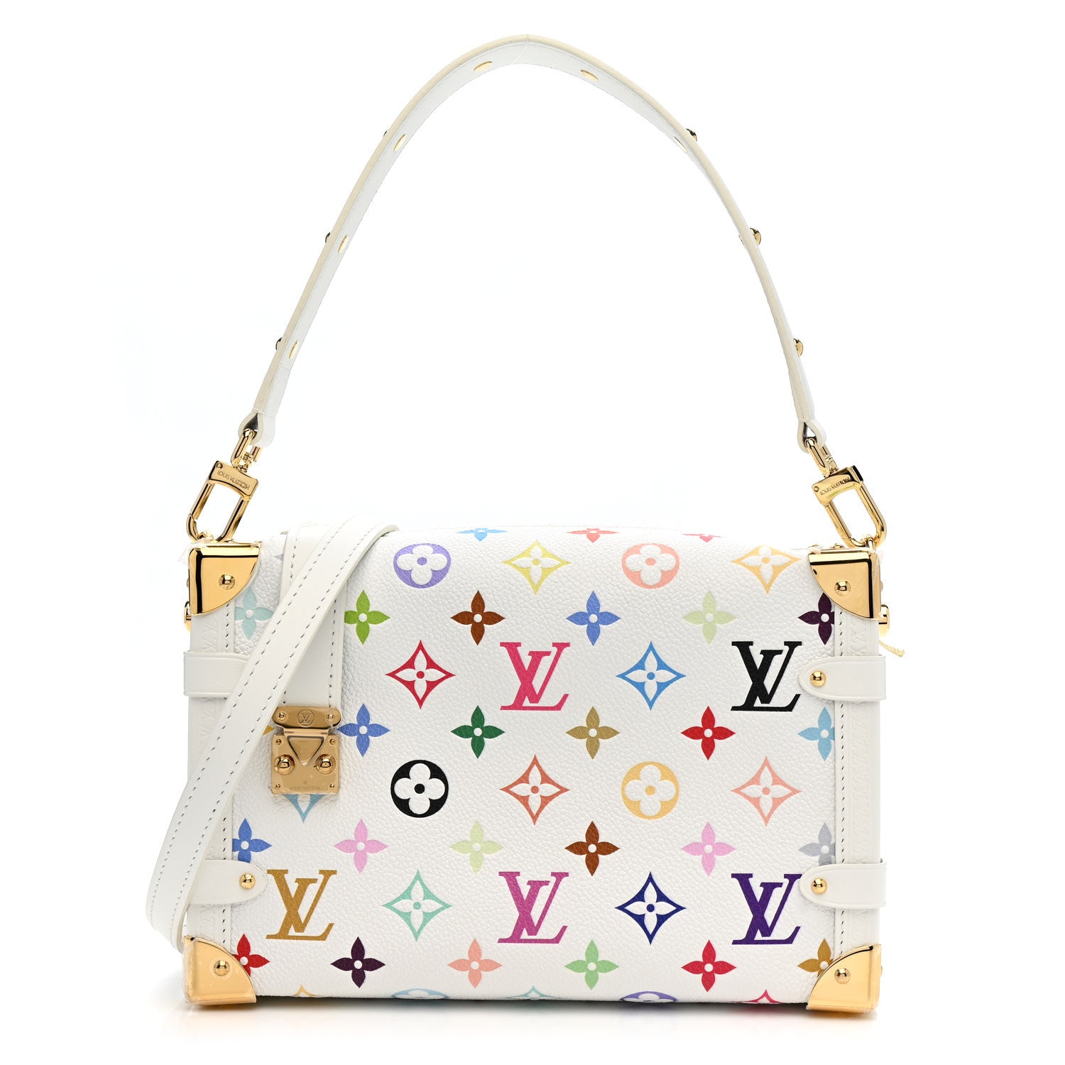 Louis Vuitton LV x TM Cowhide Monogram Multicolor Side Trunk MM White 1 of 10