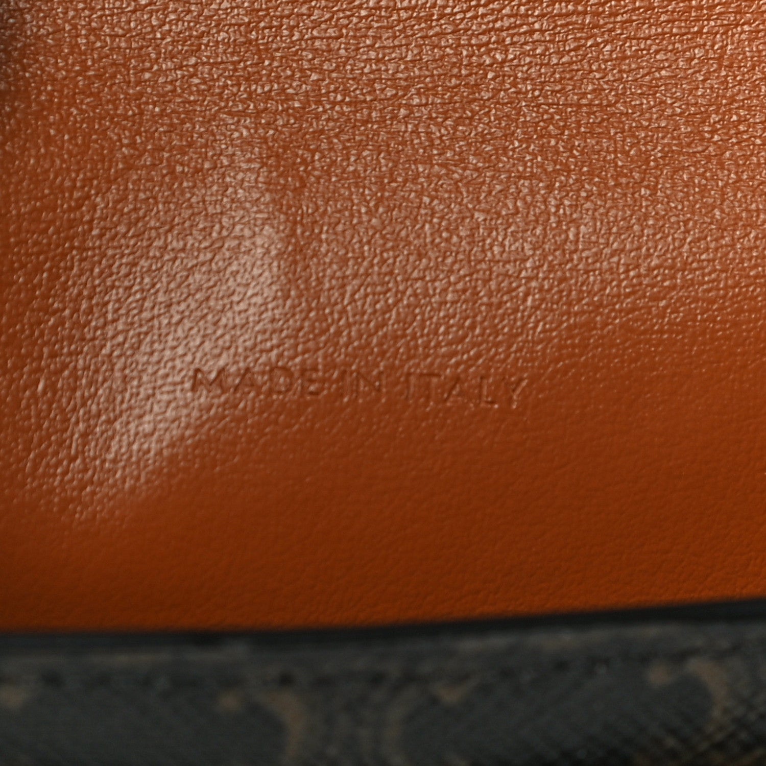 Celine Triomphe Canvas Lambskin Phone Pouch With Flap Tan 6 of 12