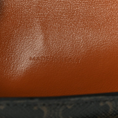 Celine Triomphe Canvas Lambskin Phone Pouch With Flap Tan 6 of 12