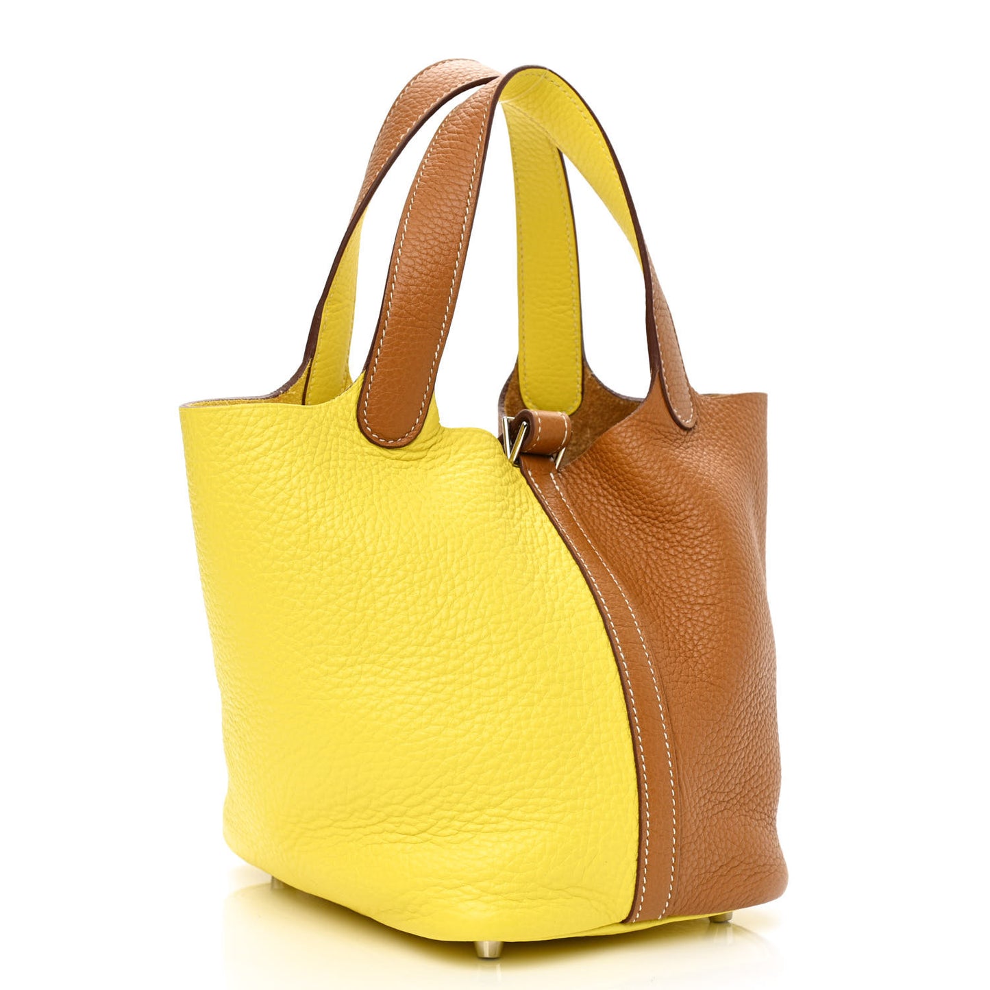 Taurillon Clemence Casaque Picotin Lock 18 PM Lime Sesame