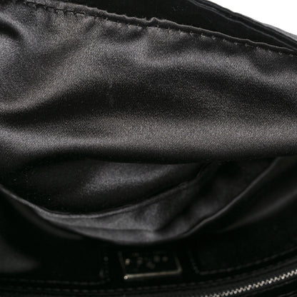 Fendi Satin Crystal Baguette Black 11 of 11