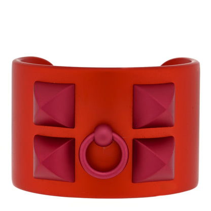 Hermes Aluminium Sunset Collier De Chien CDC Bracelet Rouge H 1 of 5
