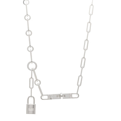 Hermes Sterling Silver Kelly Chaine Lariat Necklace 1 of 4