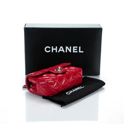 Chanel Patent Calfskin Quilted Extra Mini Flap Red 4 of 8
