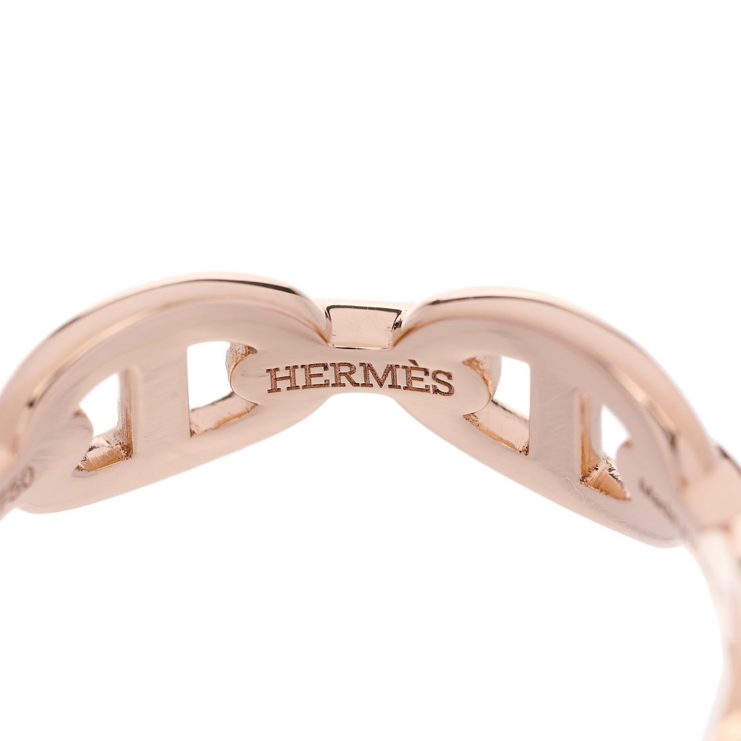 Hermes 18K Rose Gold PM Chaine d'Ancre Enchainee Ring 53 6.5 4 of 7