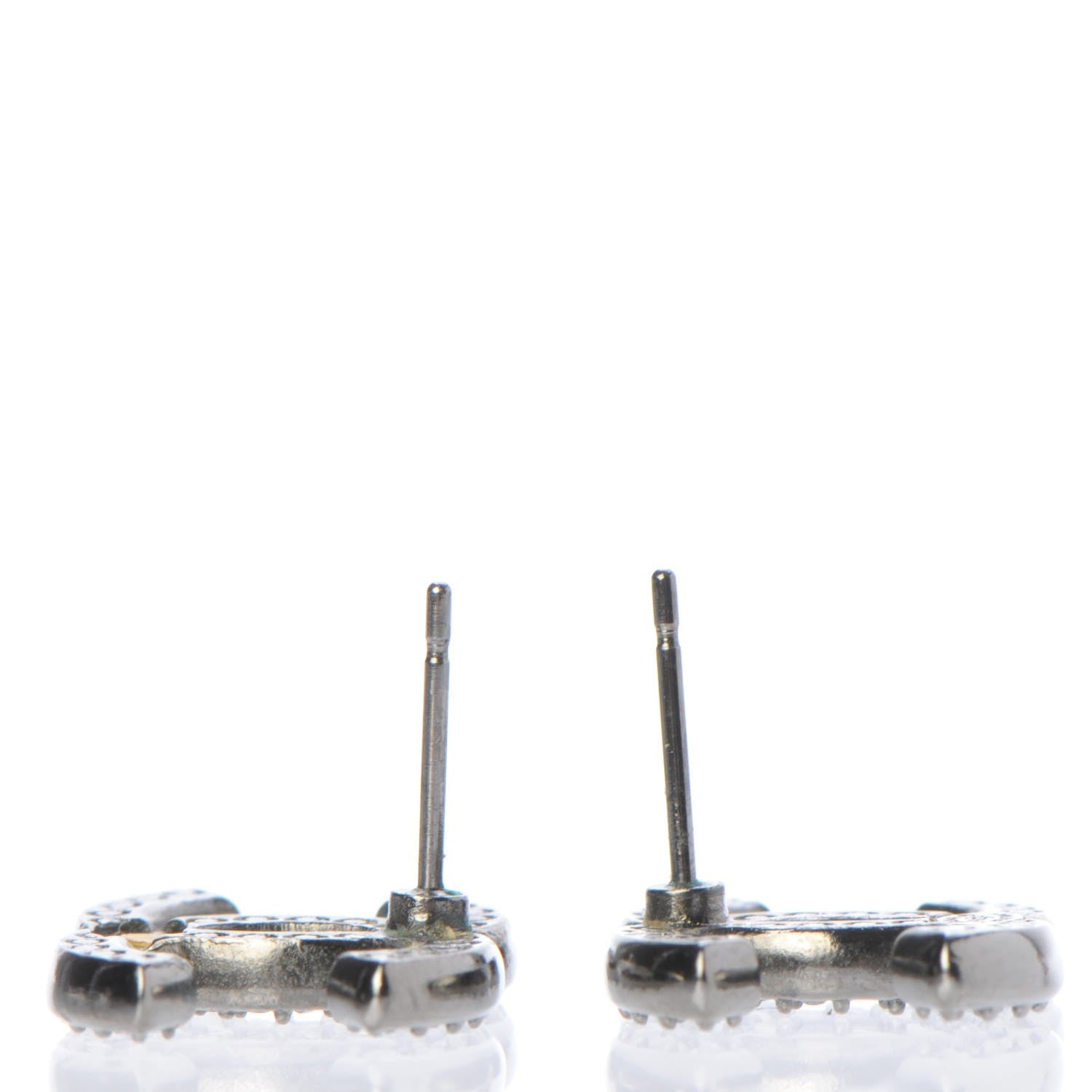 Chanel Ruthenium Crystal CC Earrings 4 of 7