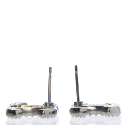 Chanel Ruthenium Crystal CC Earrings 4 of 7
