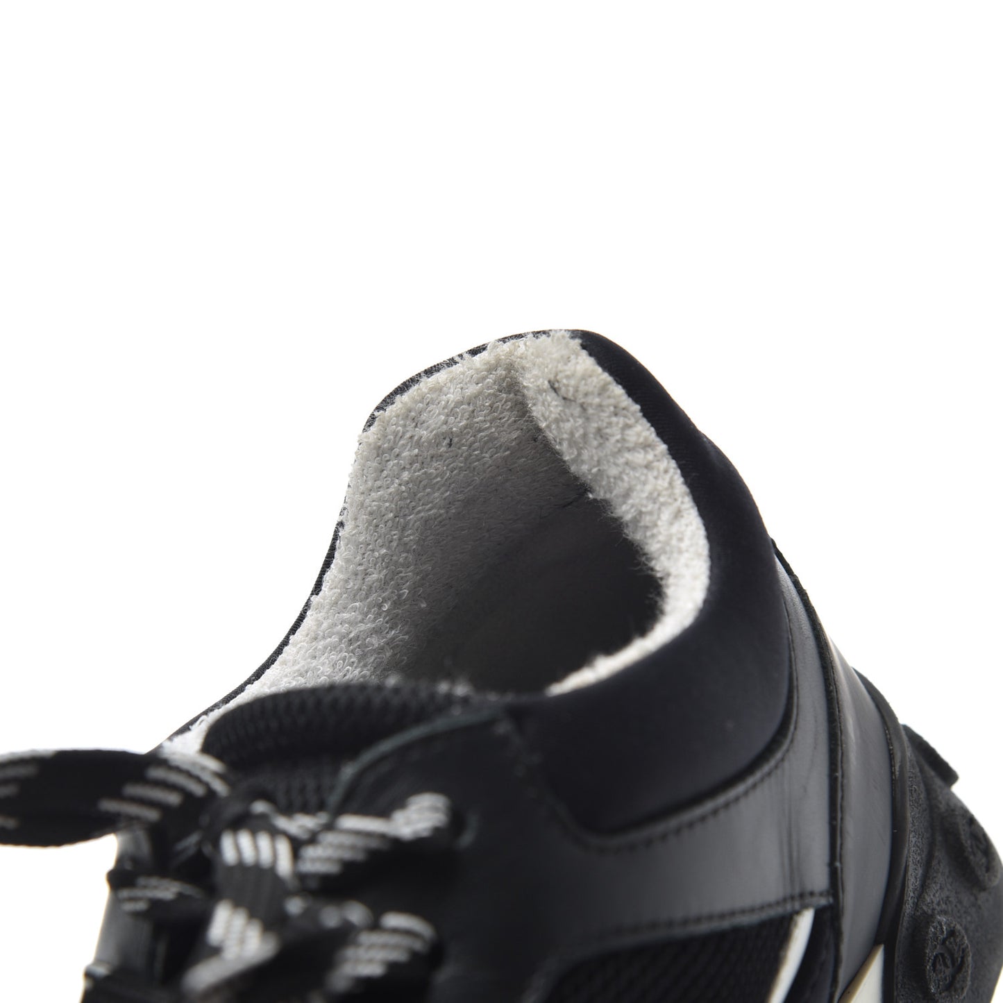 Calfskin Mesh Lycra Sneakers 39 Black