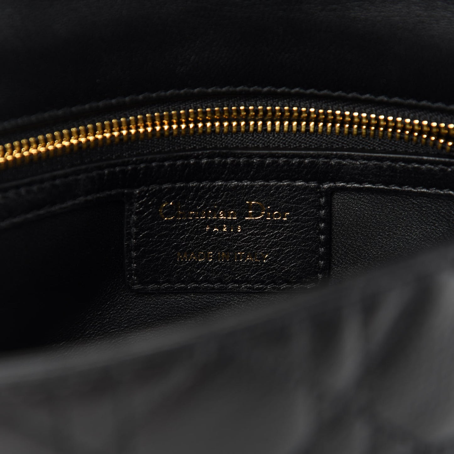 Calfskin Cannage Small Caro Bag Black