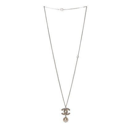 Chanel Pearl CC Drop Necklace Gold 3 of 4