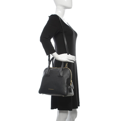 Burberry London Grainy Calfskin Small Greenwood Bowling Bag Black 3 of 13