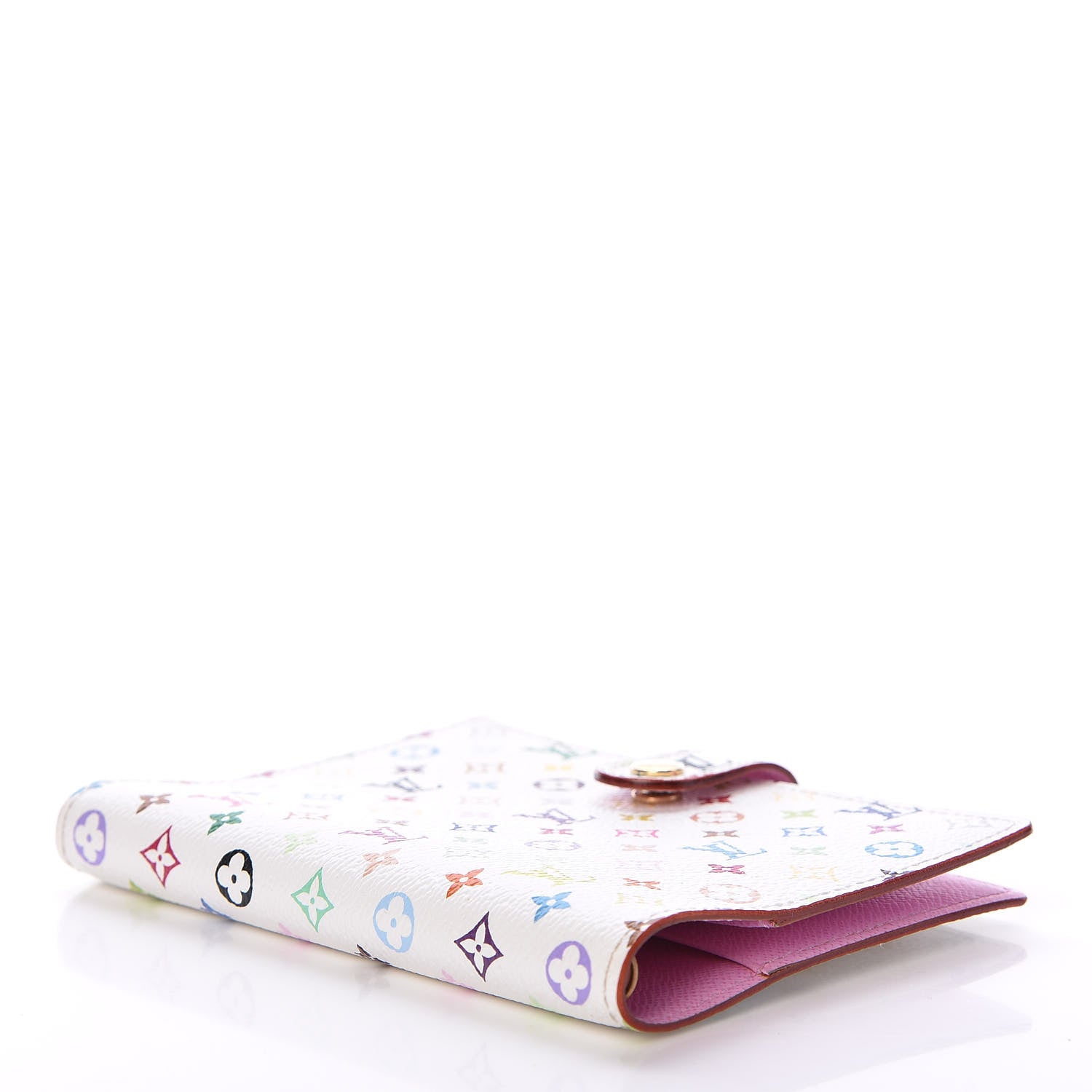 Louis Vuitton Monogram Multicolor Small Ring Agenda Cover White Litchi 4 of 6