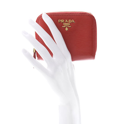 Prada Vitello Move Metal Coin Purse Lacca 2 of 8