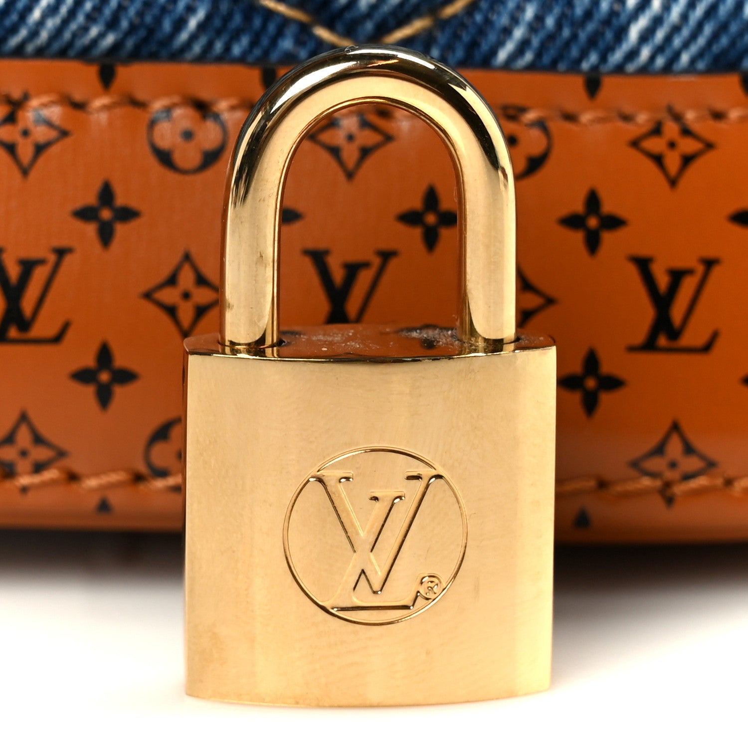 Louis Vuitton Denim Calfskin Reverse Monogram Malletage Alma BB Blue 9 of 12
