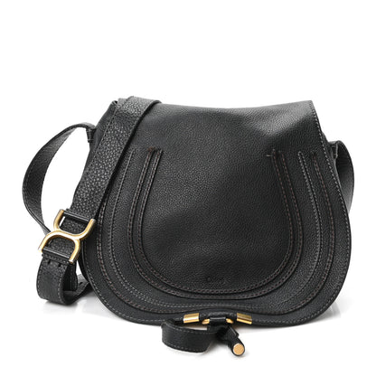 Chloe Grained Calfskin Medium Marcie Saddle Bag Black 1 of 10