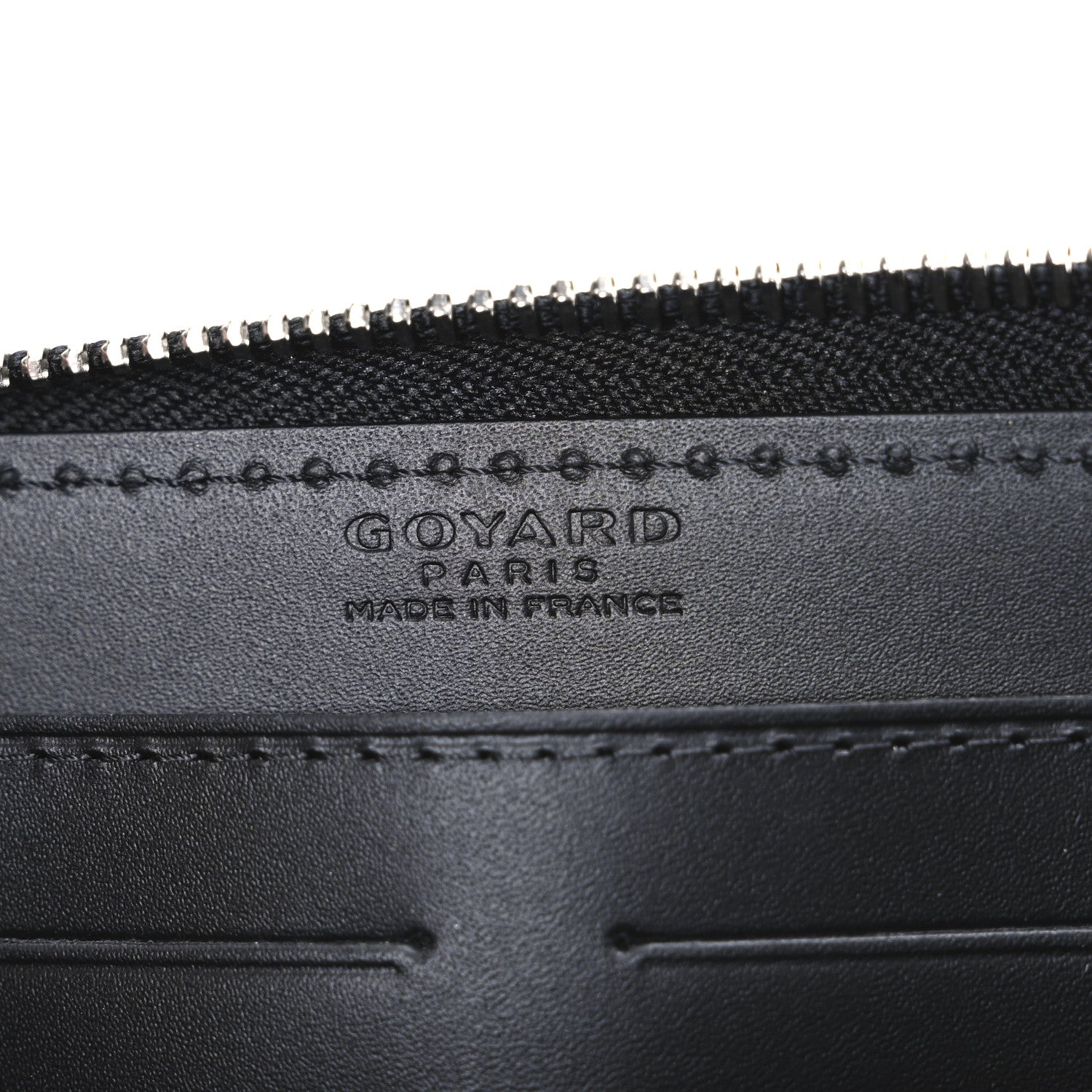 Goyard Goyardine Matignon Zip Around GM Wallet Black 1838406