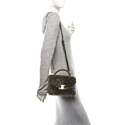 Celine Shearling Suede Calfskin Teen Nino Golden Khaki 2 of 10