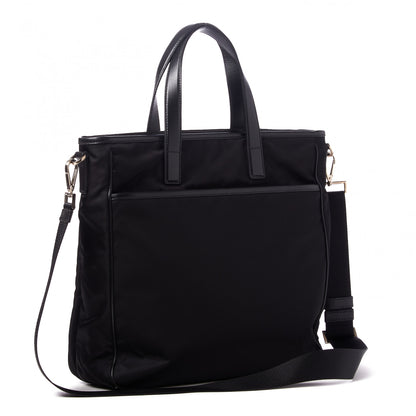 Prada Tessuto Nylon Saffiano Shopping Tote Black 2 of 8