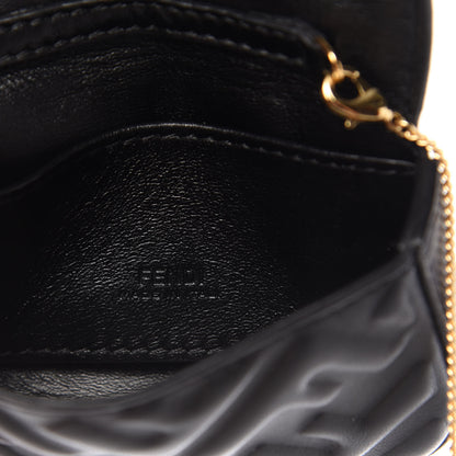 Fendi Nappa Matisse FF Embossed Nano Baguette Charm Black 8 of 9