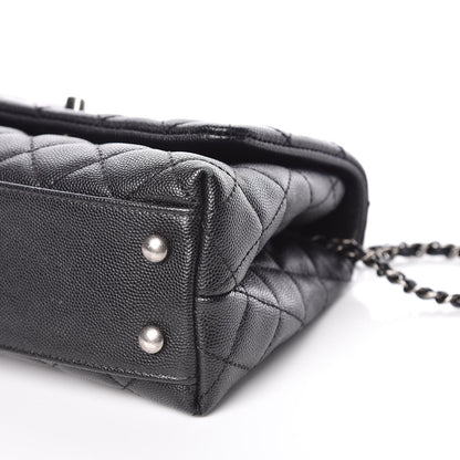 Chanel Caviar Lizard Quilted Mini Coco Handle Flap Black 6 of 9