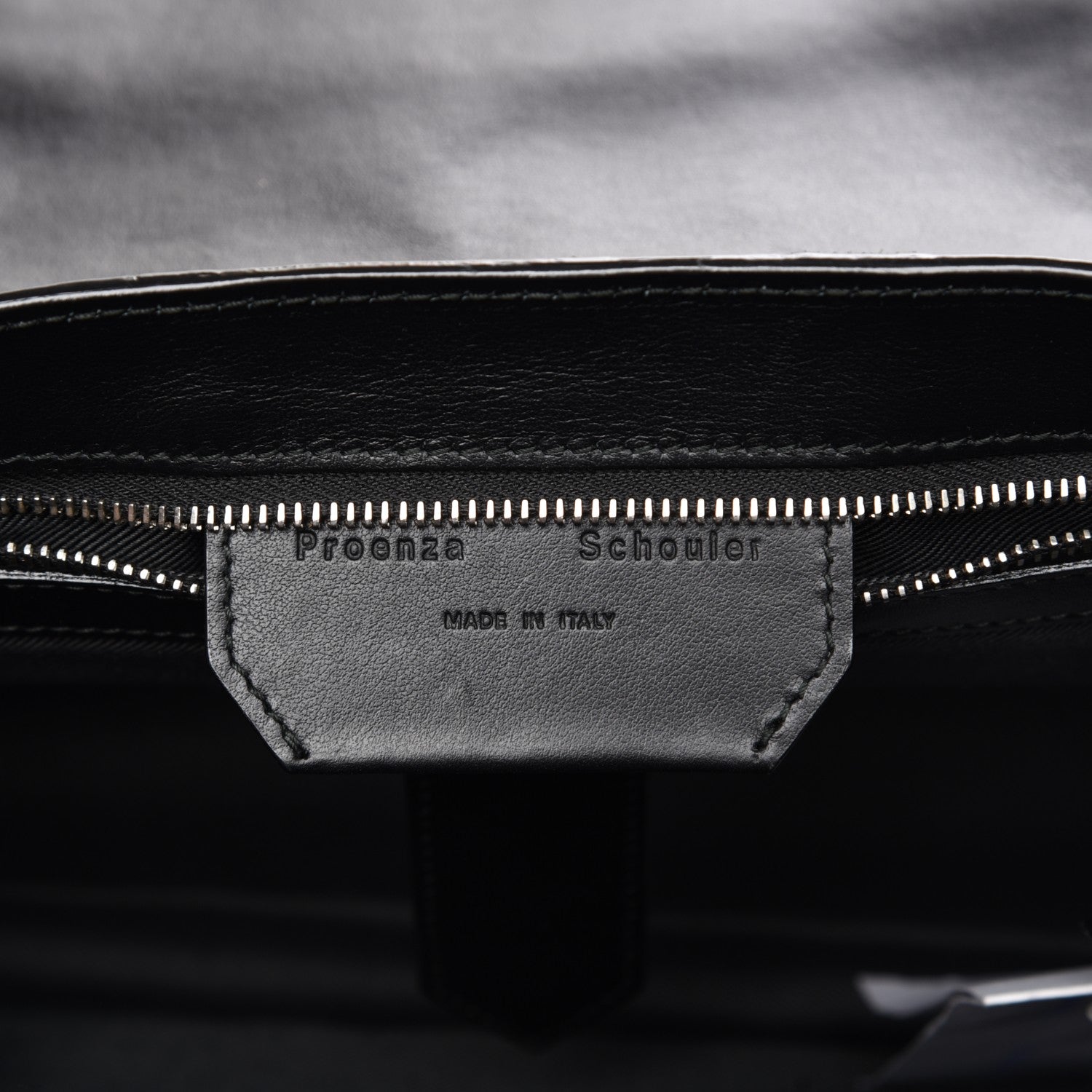 Proenza Schouler Lambskin Lizard Snakeskin Suede Medium PS1 Exotic Stripe Mix Satchel Black 6 of 7