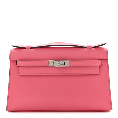 Hermes Swift Kelly Pochette Clutch Rose Azalee 1 of 7