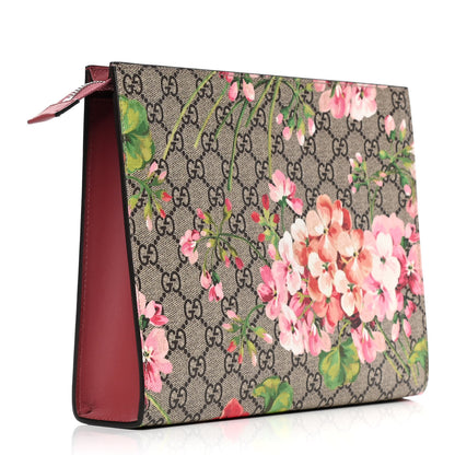 Gucci GG Supreme Monogram Blooms Large Cosmetic Case Beige Multicolor Dry Rose 2 of 4