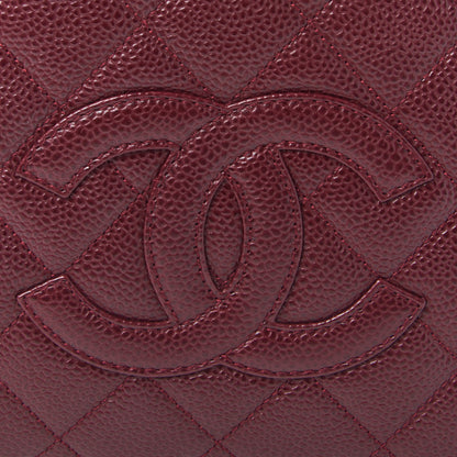Chanel Caviar Quilted Petit Timeless Shopping Tote PTT Burgundy 7 of 9